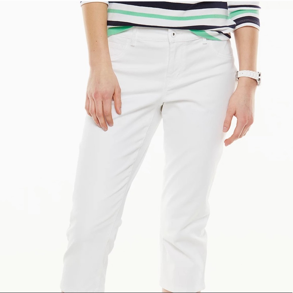 Gloria Vanderbilt Sadie Capri in White Cloud Size very good condition